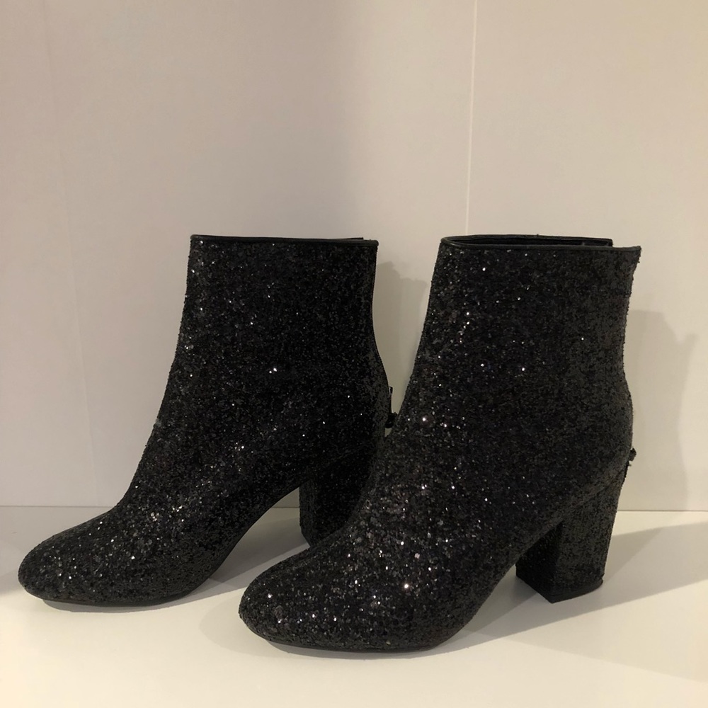 Glitter ankle booties